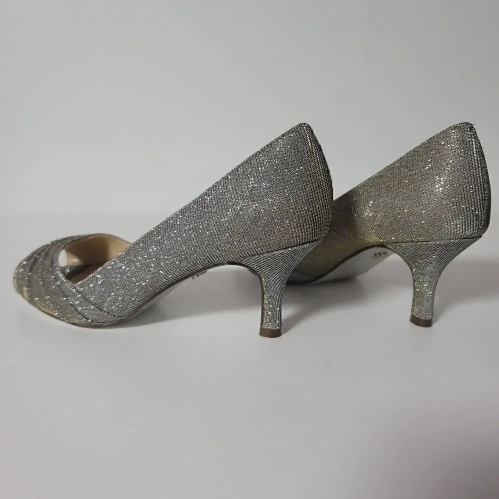 Nina womens open toe pump steel Luna shine - Picture 9 of 13